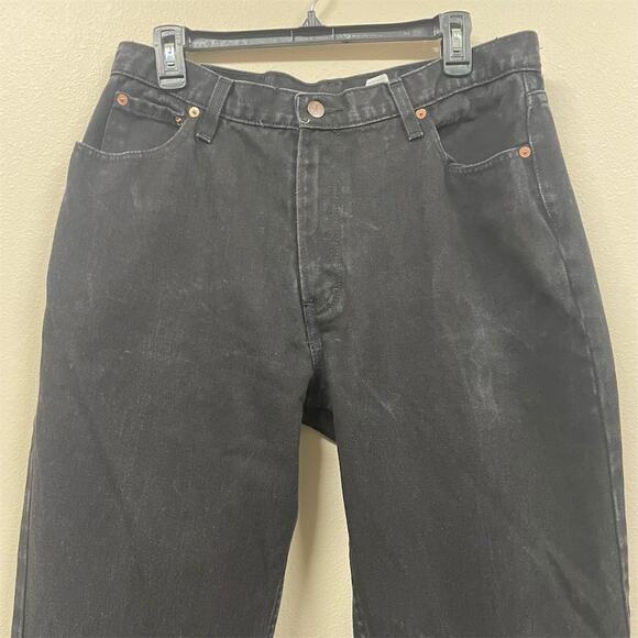 Jordache Women's Vintage Black Denim Tapered Jeans Size 17/18 Retro 1970s - Picture 3 of 9